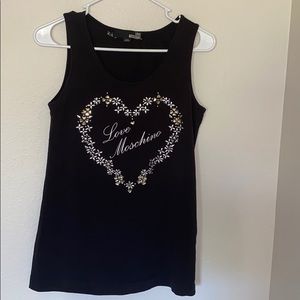 Love Moschino tank top with gems size 4
